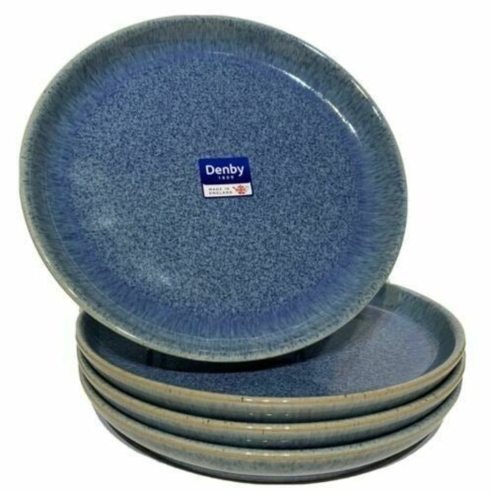 Denby Bright Blue Speckle 10 Inch Coupe